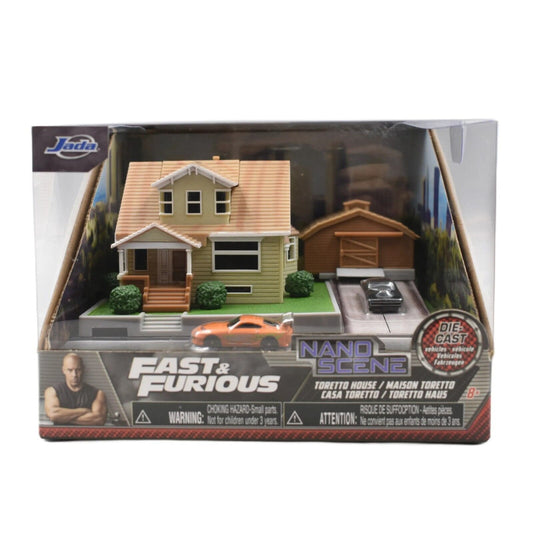 Jada Toys - Fast & Furious - Toretto House Nano Scene Playset & Die-Cast Vehicle - Toys & Games:Action Figures & Accessories:Action Figures