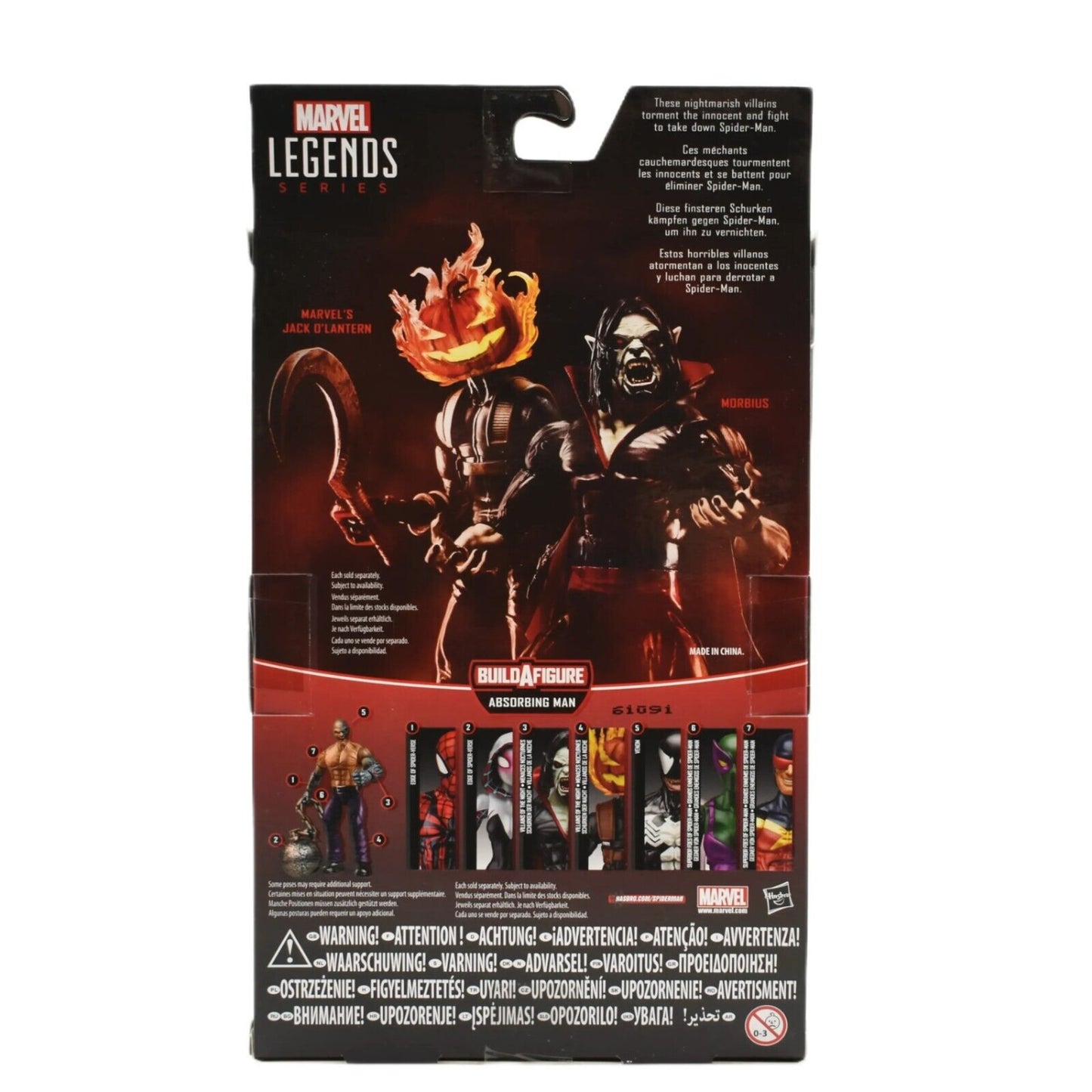 Marvel Legends Absorbing Man BAF Spider-Man Series Jack O’Lantern Action Figure - Toys & Games:Action Figures & Accessories:Action Figures