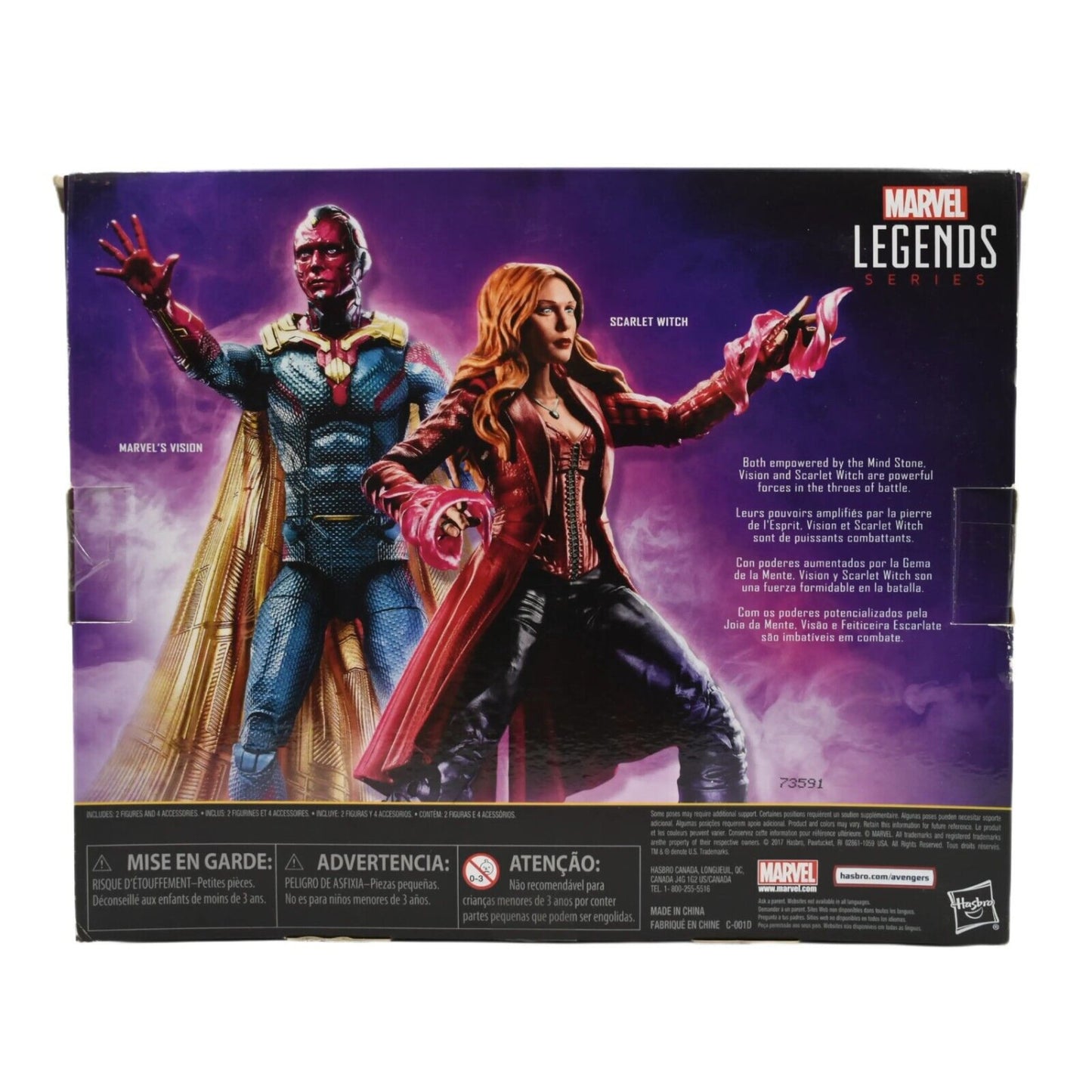 Marvel Legends Avengers Infinity War Scarlet Witch & Vision Action Figure 2-Pack - Toys & Games:Action Figures & Accessories:Action Figures