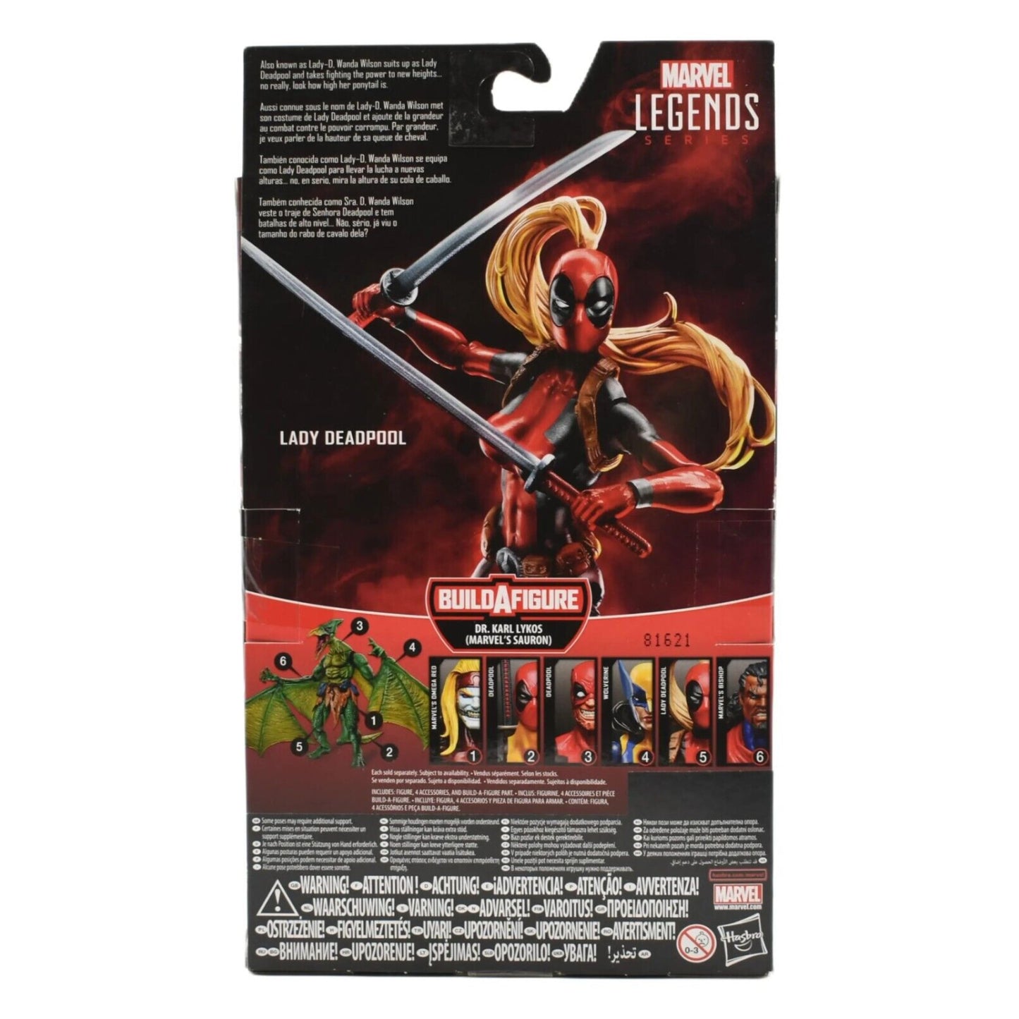 Marvel Legends Dr. Karl Lykos (Sauron) BAF Series - Lady Deadpool Action Figure - Toys & Games:Action Figures & Accessories:Action Figures
