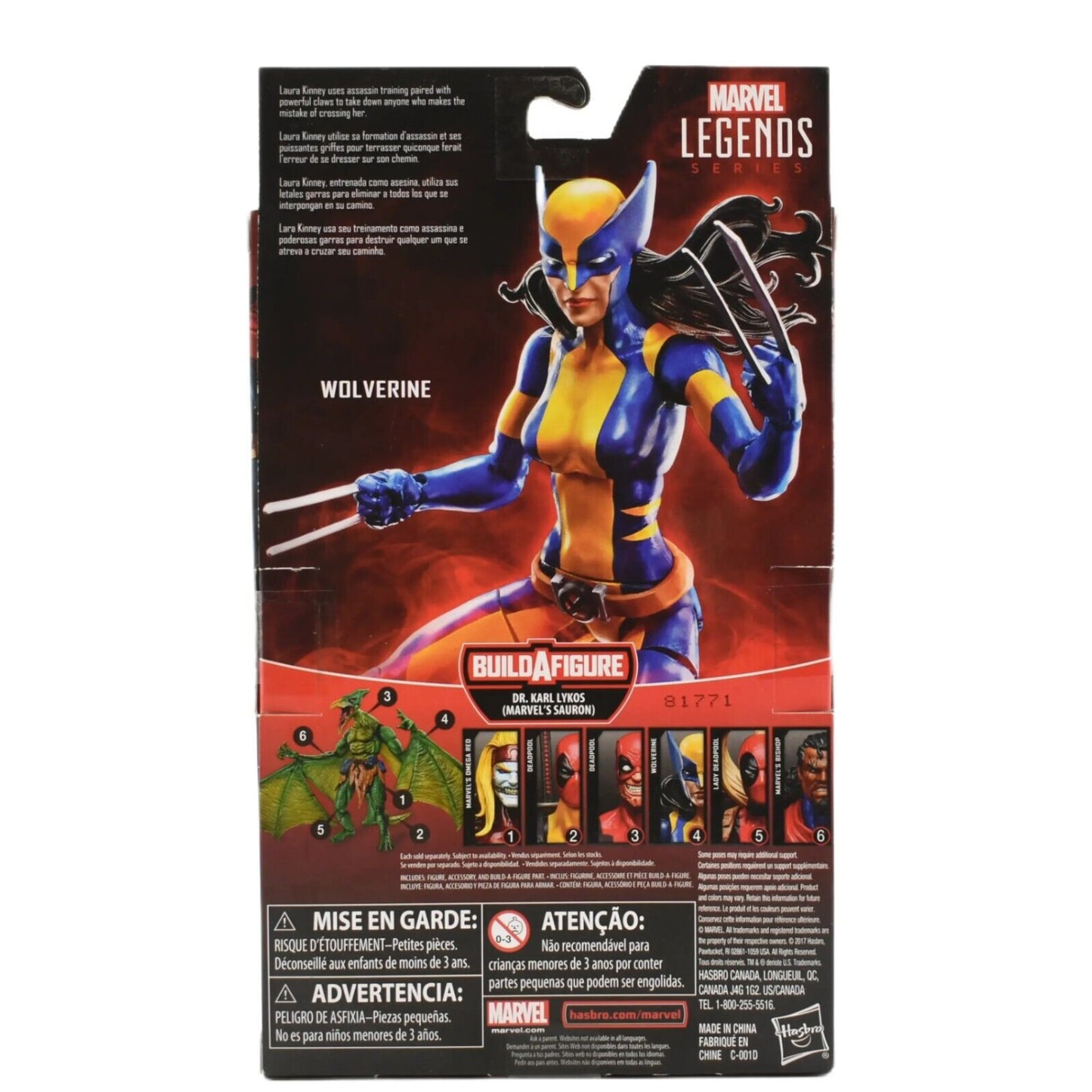 Marvel Legends Dr. Karl Lykos (Sauron) BAF Series - X-23 Wolverine Action Figure - Toys & Games:Action Figures & Accessories:Action Figures