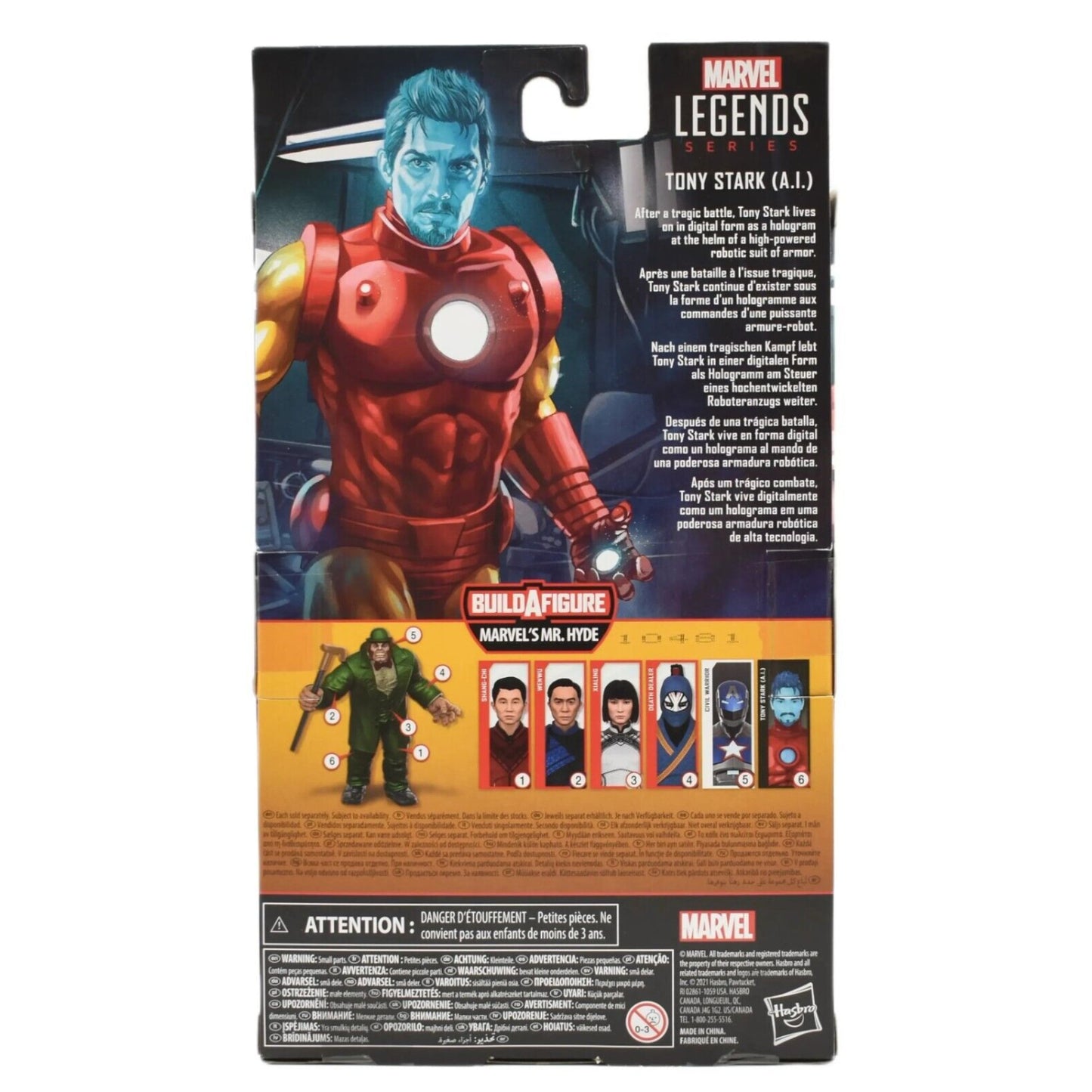 Marvel Legends Mr. Hyde BAF Iron Man Series - Tony Stark (A.I.) Action Figure - Toys & Games:Action Figures & Accessories:Action Figures