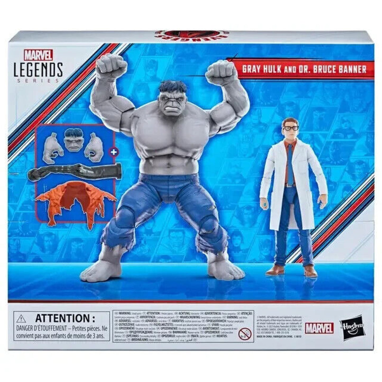 Marvel Legends Series 60th Anniversary - Gray Hulk & Dr. Bruce Banner 2-Pack - Toys & Games:Action Figures & Accessories:Action Figures