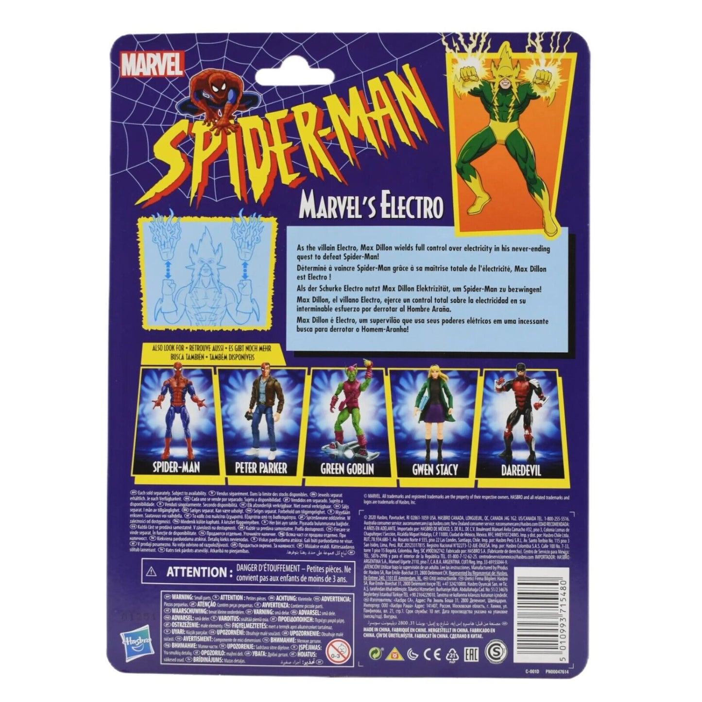 Marvel Legends Spider-Man Retro Wave - Electro Action Figure - Toys & Games:Action Figures & Accessories:Action Figures