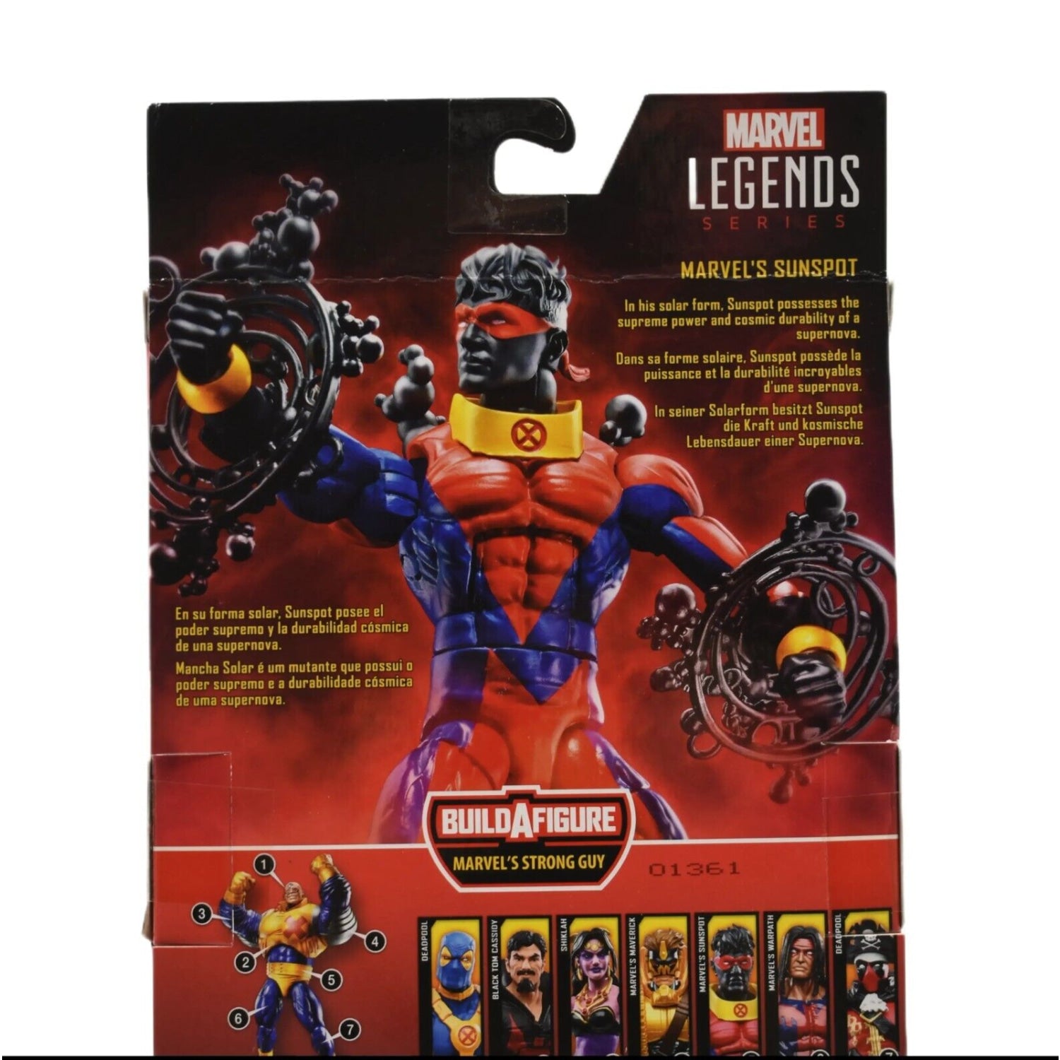 Marvel Legends Strong Guy BAF X-Force Series - Sunspot Action Figure - Toys & Games:Action Figures & Accessories:Action Figures