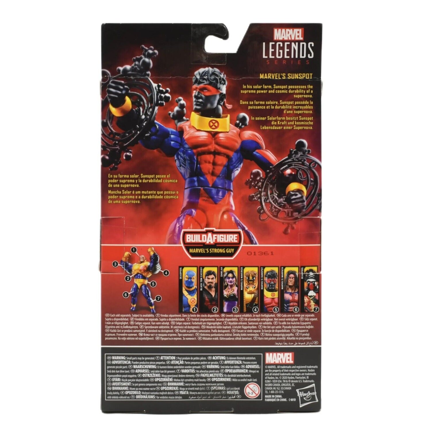 Marvel Legends Strong Guy BAF X-Force Series - Sunspot Action Figure - Toys & Games:Action Figures & Accessories:Action Figures