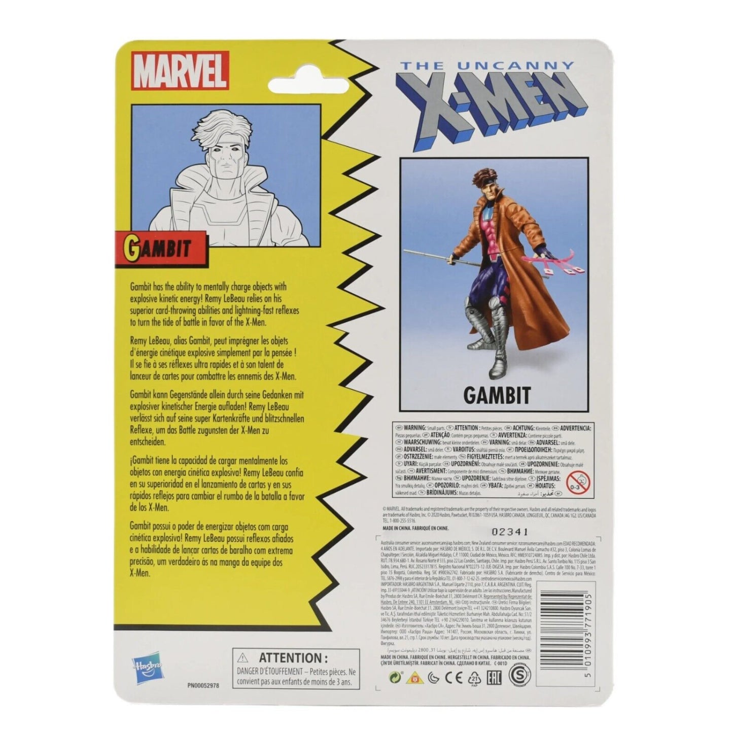 Marvel Legends The Uncanny X-Men Retro Wave - Gambit Action Figure - Toys & Games:Action Figures & Accessories:Action Figures