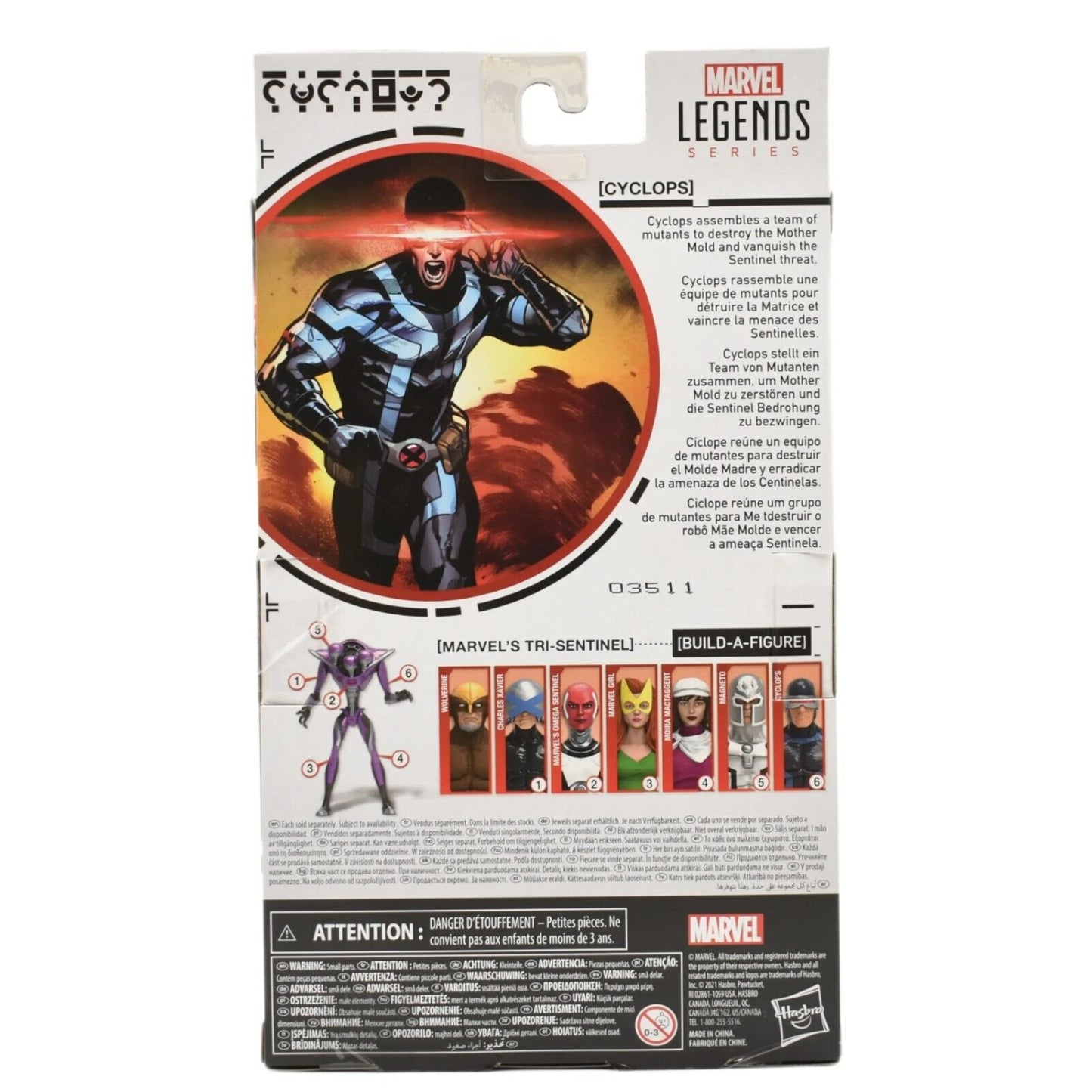 Marvel Legends Tri-Sentinel BAF X-Men Series - Cyclops Action Figure - Toys & Games:Action Figures & Accessories:Action Figures