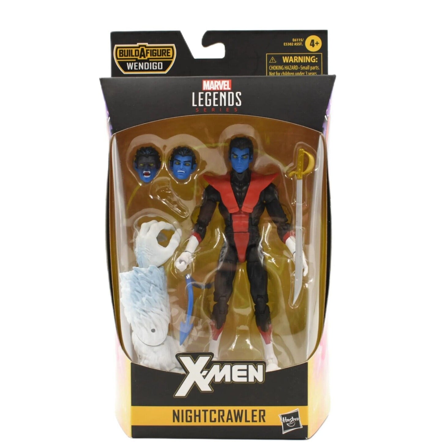 Marvel Legends Wendigo BAF X-Men Series - Nightcrawler Action Figure - Toys & Games:Action Figures & Accessories:Action Figures