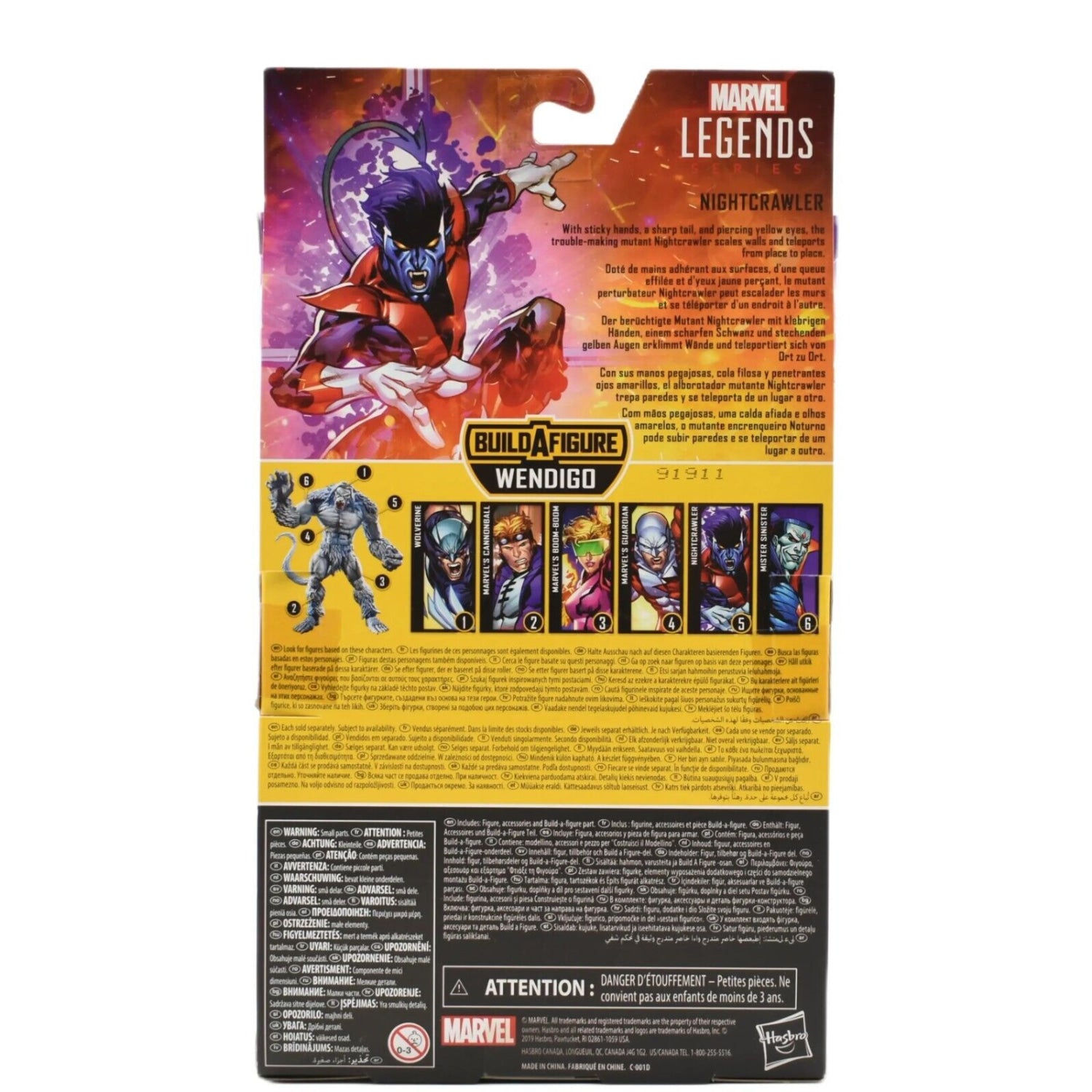 Marvel Legends Wendigo BAF X-Men Series - Nightcrawler Action Figure - Toys & Games:Action Figures & Accessories:Action Figures