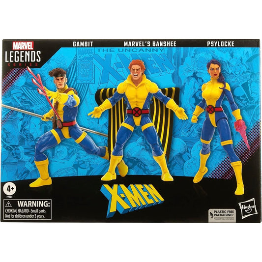 Marvel Legends X - Men 60th Anniversary - Gambit Banshee & Psylocke Figure 3 - Pack Toys Games:Action Figures Accessories:Action