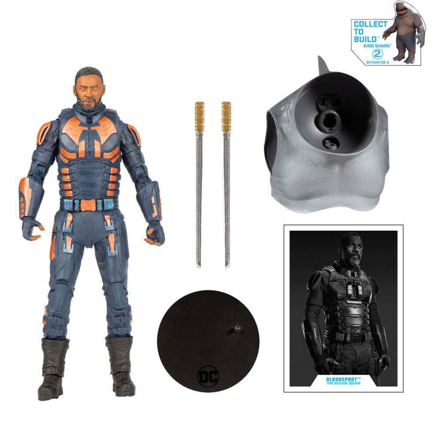 McFarlane Toys - DC Multiverse Suicide Squad - Bloodsport (Unmasked) Action Figure - Toys & Games:Action Figures & Accessories:Action