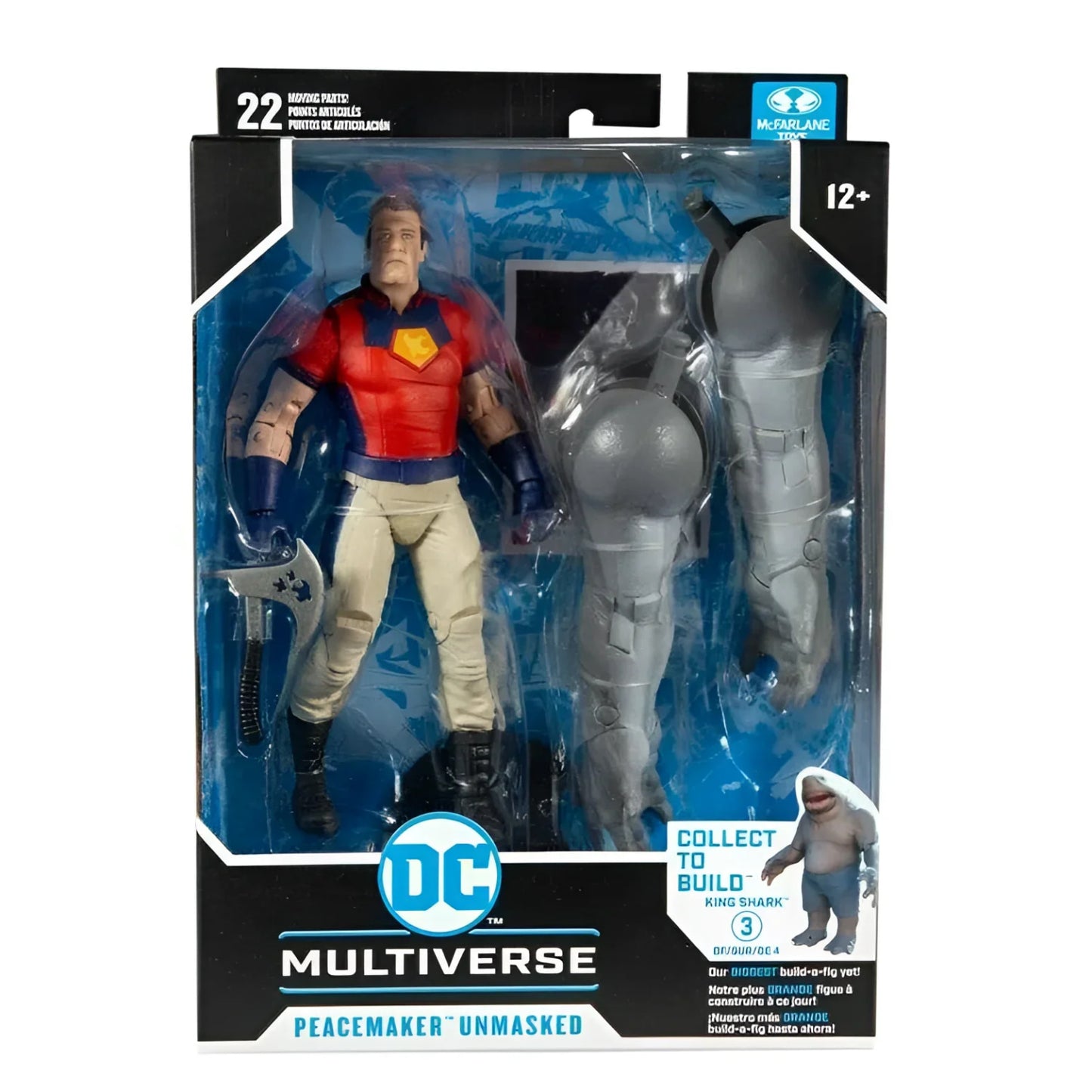 McFarlane DC Multiverse Suicide Squad - Peacemaker (Unmasked) Figure PRE-ORDER - Toys & Games:Action Figures & Accessories:Action Figures