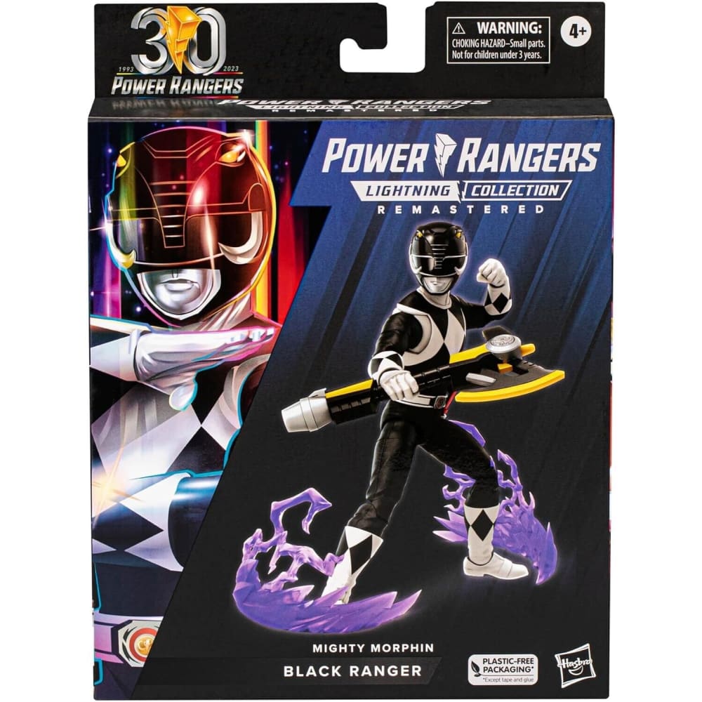 Power Rangers Lightning Collection Remastered Mighty Morphin Black Ranger Figure - Toys & Games:Action Figures Accessories:Action