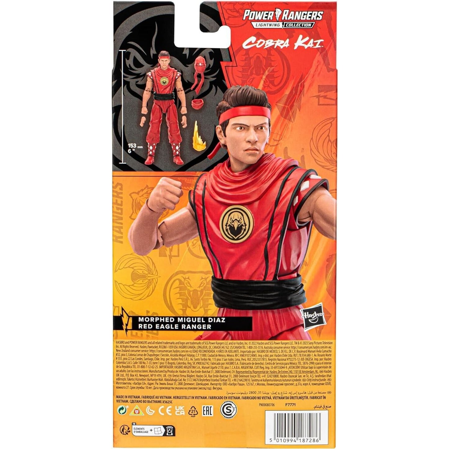 Power Rangers x Cobra Kai Lightning Collection - Morphed Miguel Diaz Red Ranger - Toys & Games:Action Figures & Accessories:Action Figures