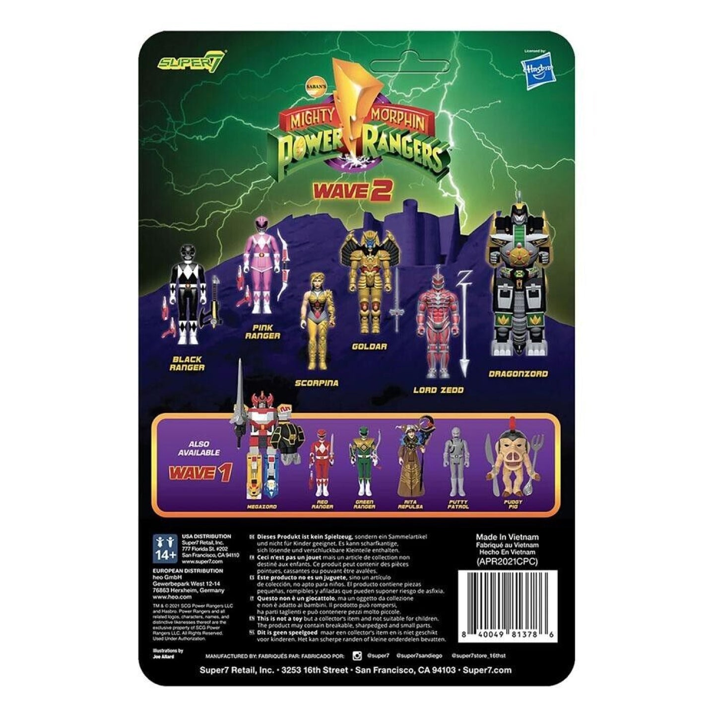 ReAction Mighty Morphin Power Rangers - Black Ranger Action Figure