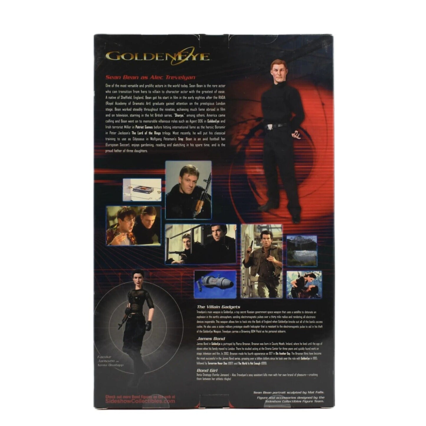 Sideshow James Bond Goldeneye - Sean Bean as Alec Trevelyan 12’’ Action Figure - Toys & Games:Action Figures & Accessories:Action Figures