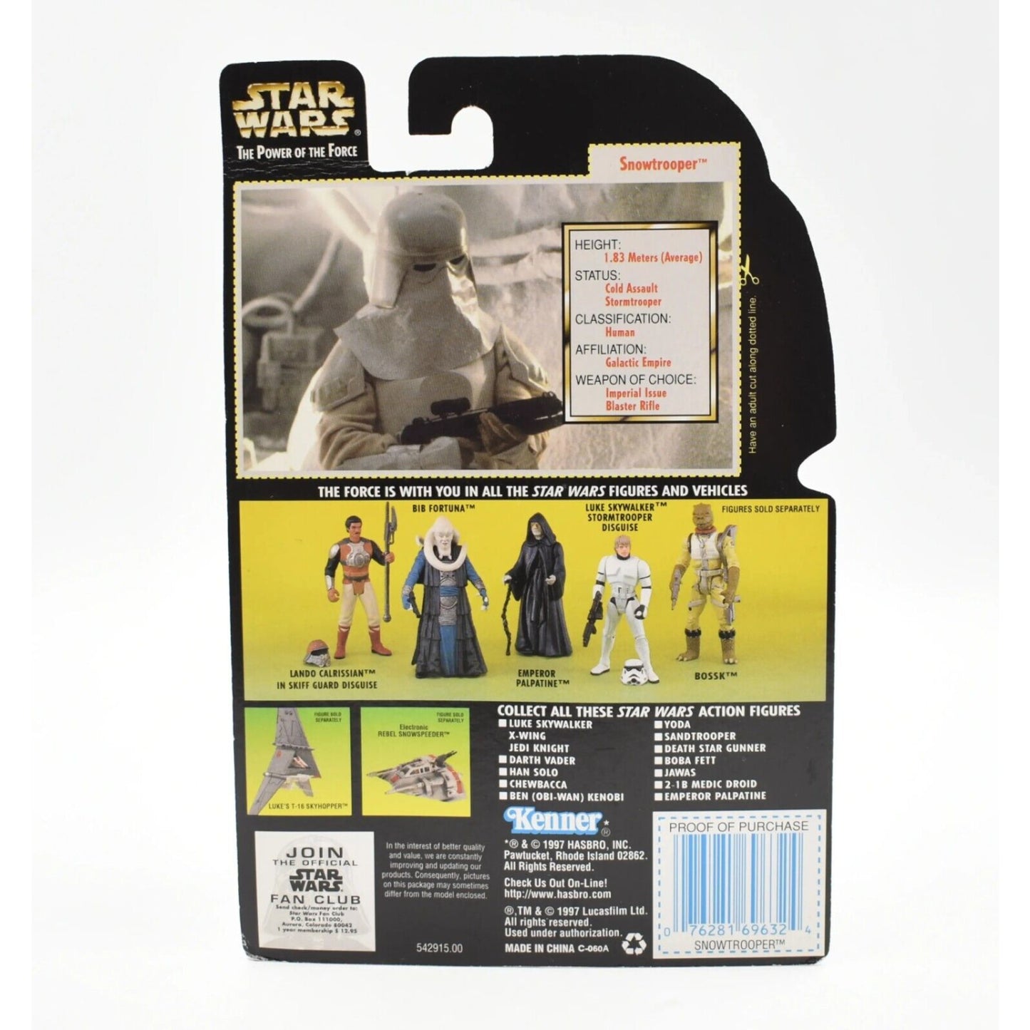 Star Wars Power of The Force Foil - Snowtrooper Action Figure - Toys & Games:Action Figures & Accessories:Action Figures