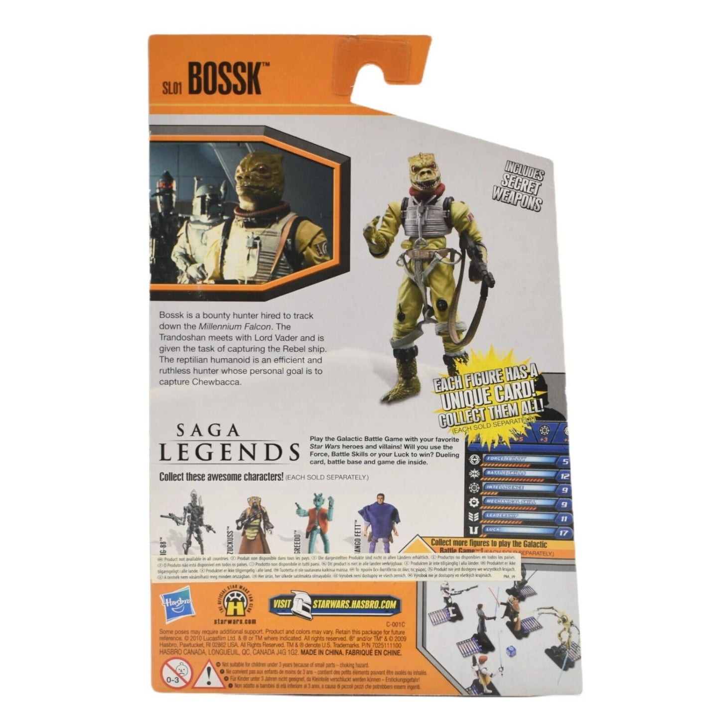 Star Wars Saga Legends - Bossk (Bounty Hunter) Action Figure SL01 - Toys & Games:Action Figures & Accessories:Action Figures