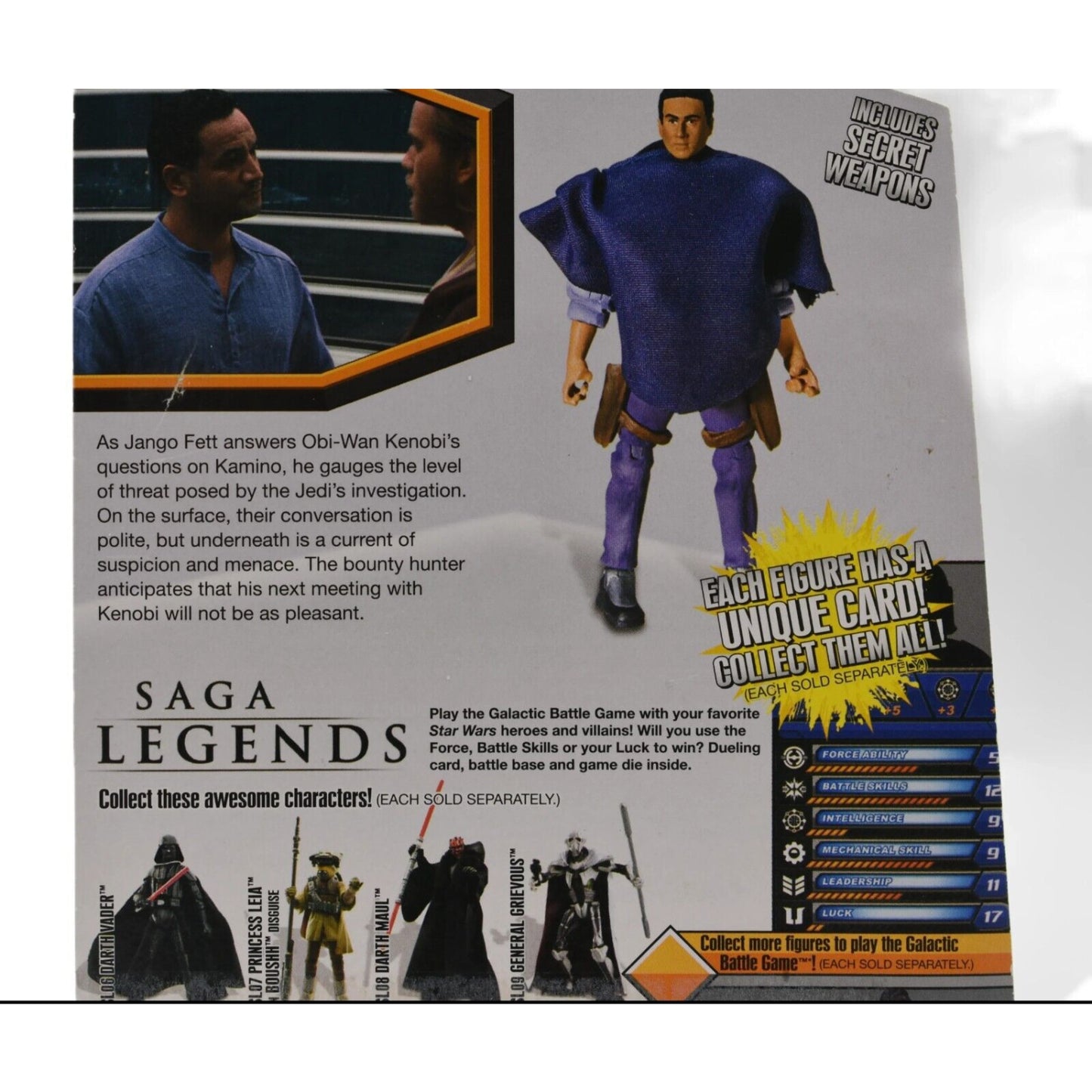 Star Wars Saga Legends - Jango Fett (Helmeted) Action Figure SL05 - Toys & Games:Action Figures & Accessories:Action Figures