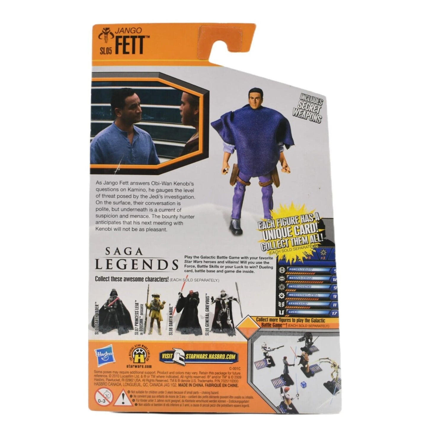 Star Wars Saga Legends - Jango Fett (Helmeted) Action Figure SL05 - Toys & Games:Action Figures & Accessories:Action Figures