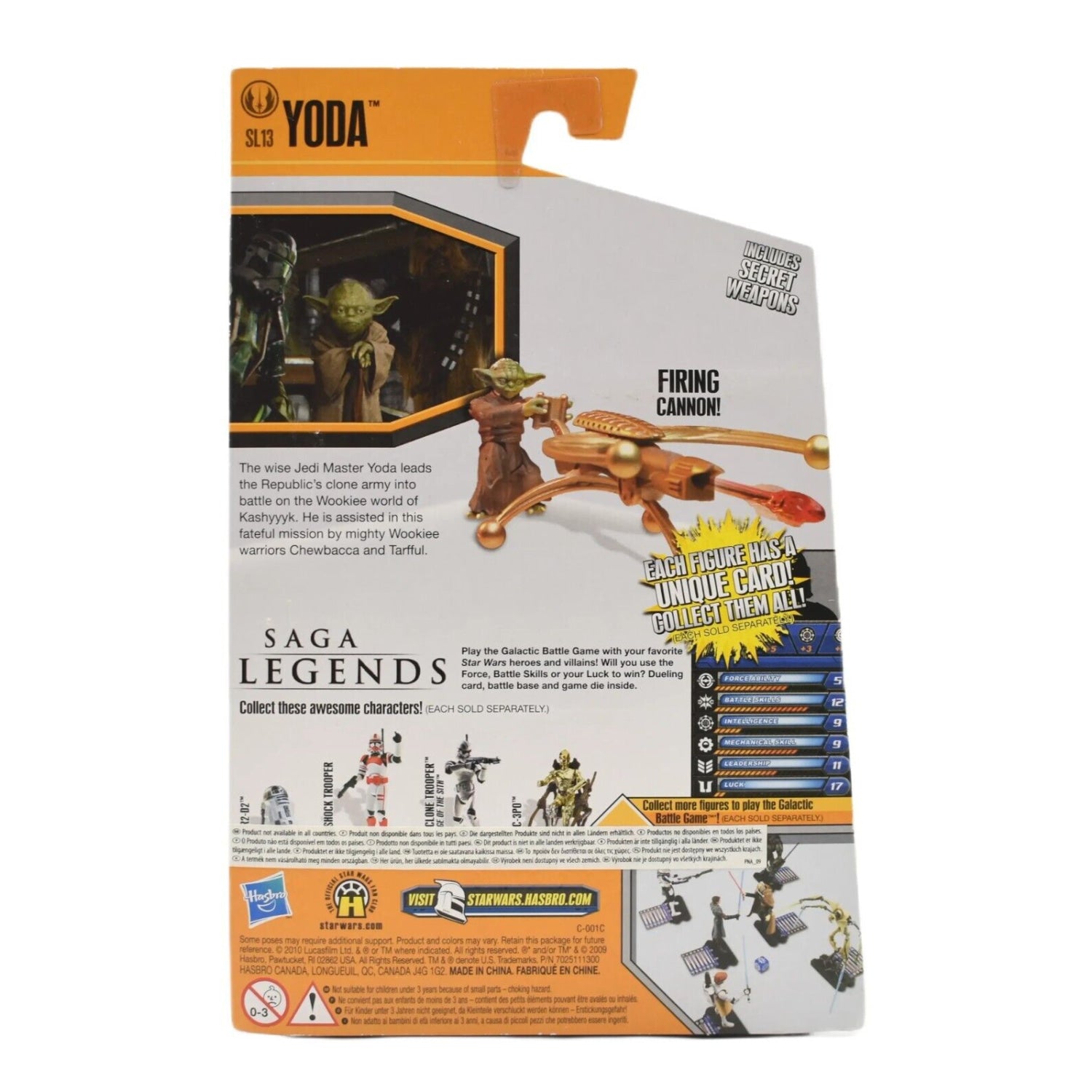 Star Wars Saga Legends - Yoda (Jedi Master) Action Figure SL13 - Toys & Games:Action Figures & Accessories:Action Figures