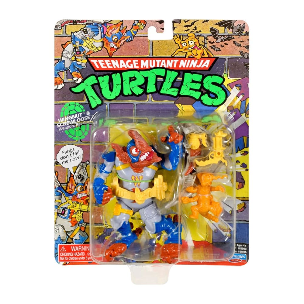 Teenage Mutant Ninja Turtles Classic Retro Wave 3 - Wingnut & Screwloose Action Figure PRE-ORDER Toys Games:Action Figures