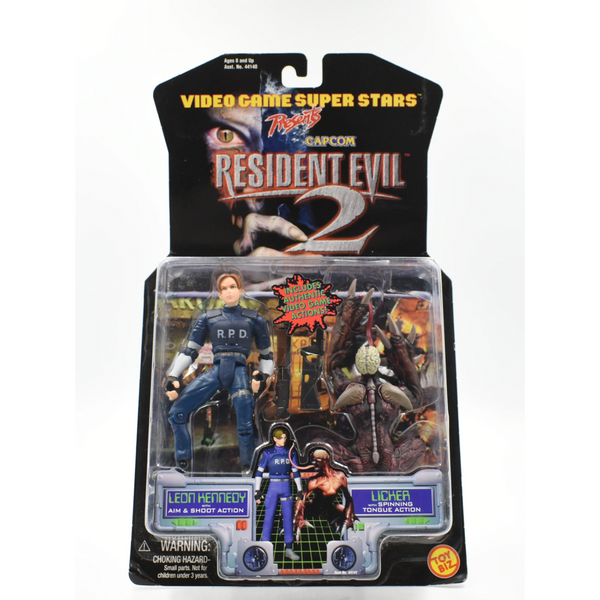 ToyBiz - Capcom Resident Evil 2 - Leon Kennedy & Licker Action