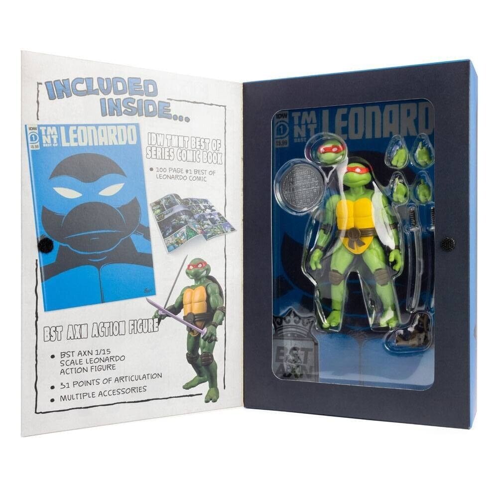 BST AXN Teenage Mutant Ninja Turtles - Leonardo Exclusive Figure & Comic Book - Toys & Games:Action Figures & Accessories:Action Figures