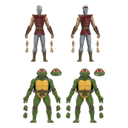 Teenage Mutant Ninja Turtles Mirage Comics Foot Soldiers & Turtles Figure 4-Pack - Toys & Games:Action Figures & Accessories:Action Figures