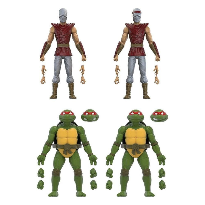 Teenage Mutant Ninja Turtles Mirage Comics Foot Soldiers & Turtles Figure 4-Pack - Toys & Games:Action Figures & Accessories:Action Figures