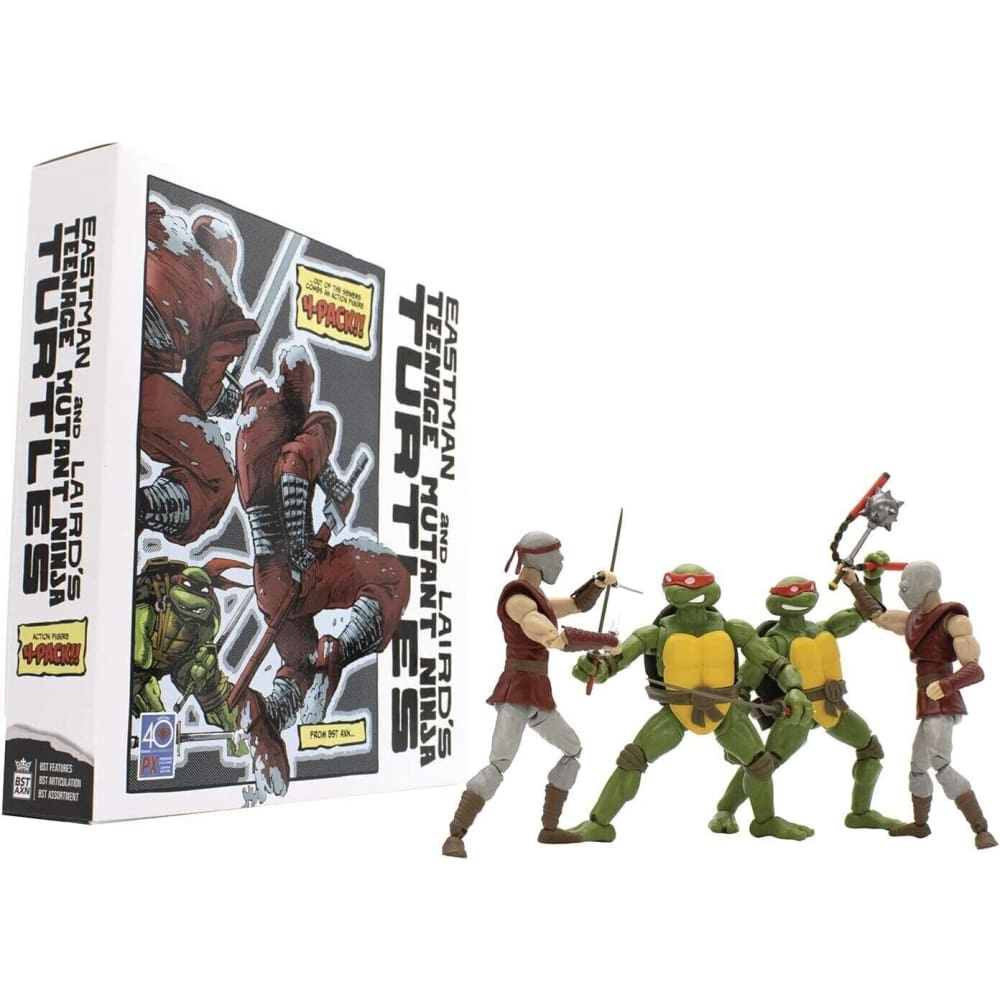 Teenage Mutant Ninja Turtles Mirage Comics Foot Soldiers & Turtles Figure 4-Pack - Toys & Games:Action Figures & Accessories:Action Figures