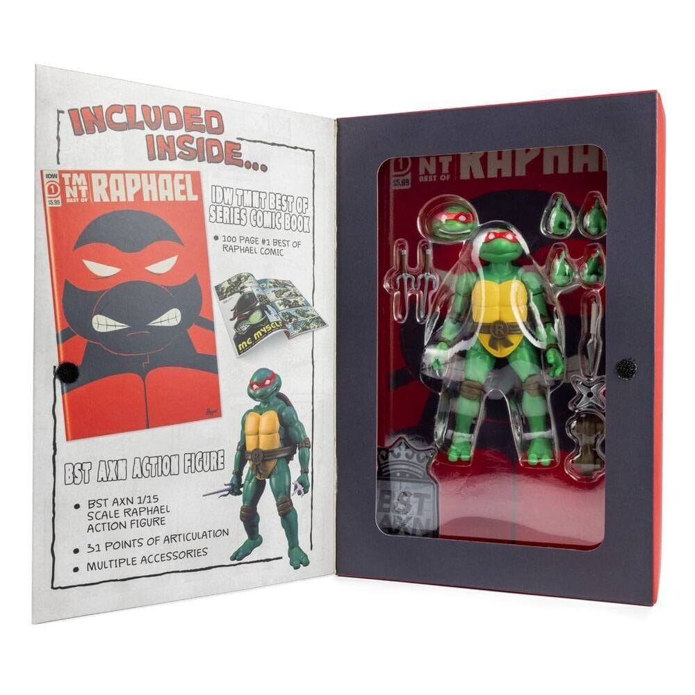 BST AXN Teenage Mutant Ninja Turtles - Raphael Exclusive Figure & Comic Book - Toys & Games:Action Figures & Accessories:Action Figures