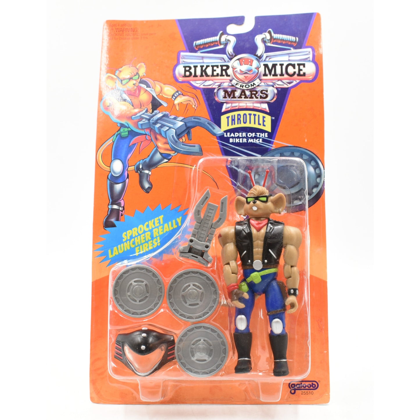 Galoob - Biker Mice From Mars - Throttle Action Figure