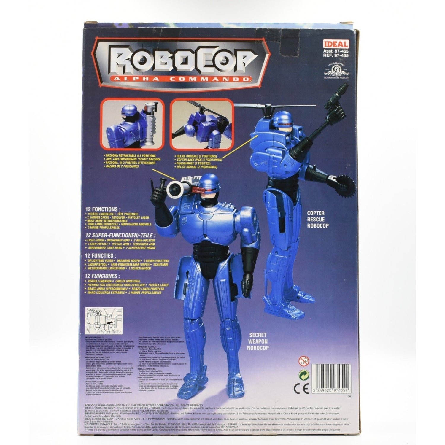 Robocop Alpha Commando Roxer Ideal 1998 - Robocop Alpha Commando Copter Rescue Action Figure