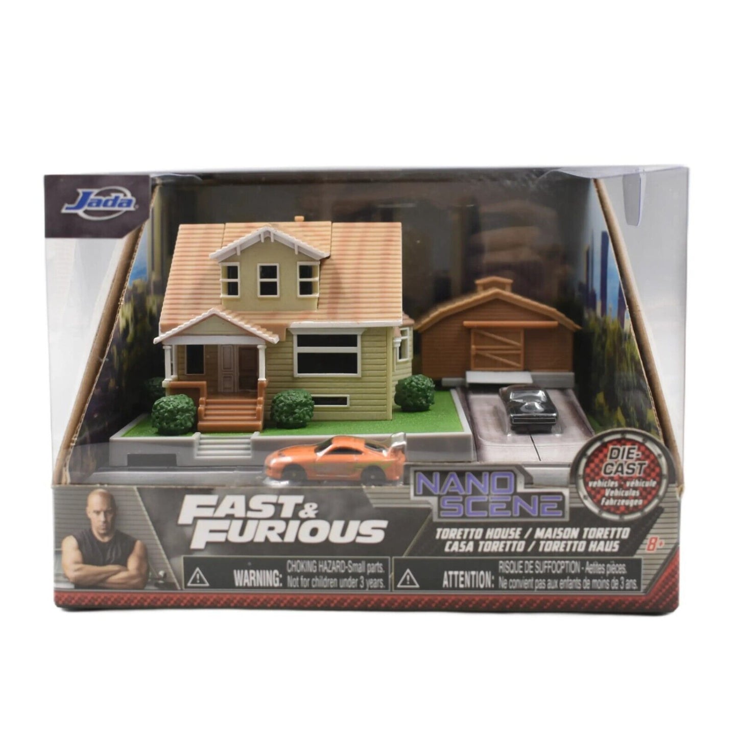 Jada Toys - Fast & Furious - Toretto House Nano Scene Playset & Die-Cast Vehicle - Toys & Games:Action Figures & Accessories:Action Figures