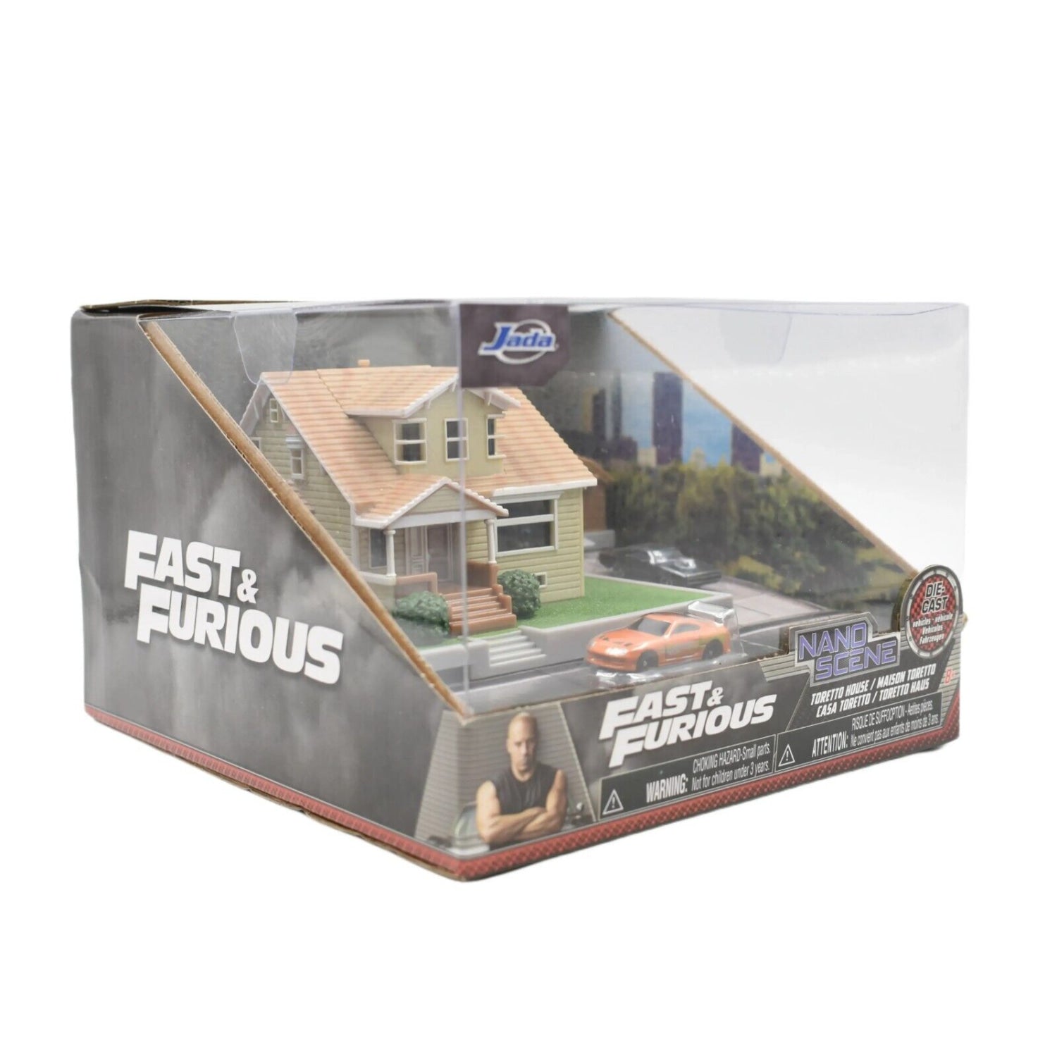 Jada Toys - Fast & Furious - Toretto House Nano Scene Playset & Die-Cast Vehicle - Toys & Games:Action Figures & Accessories:Action Figures