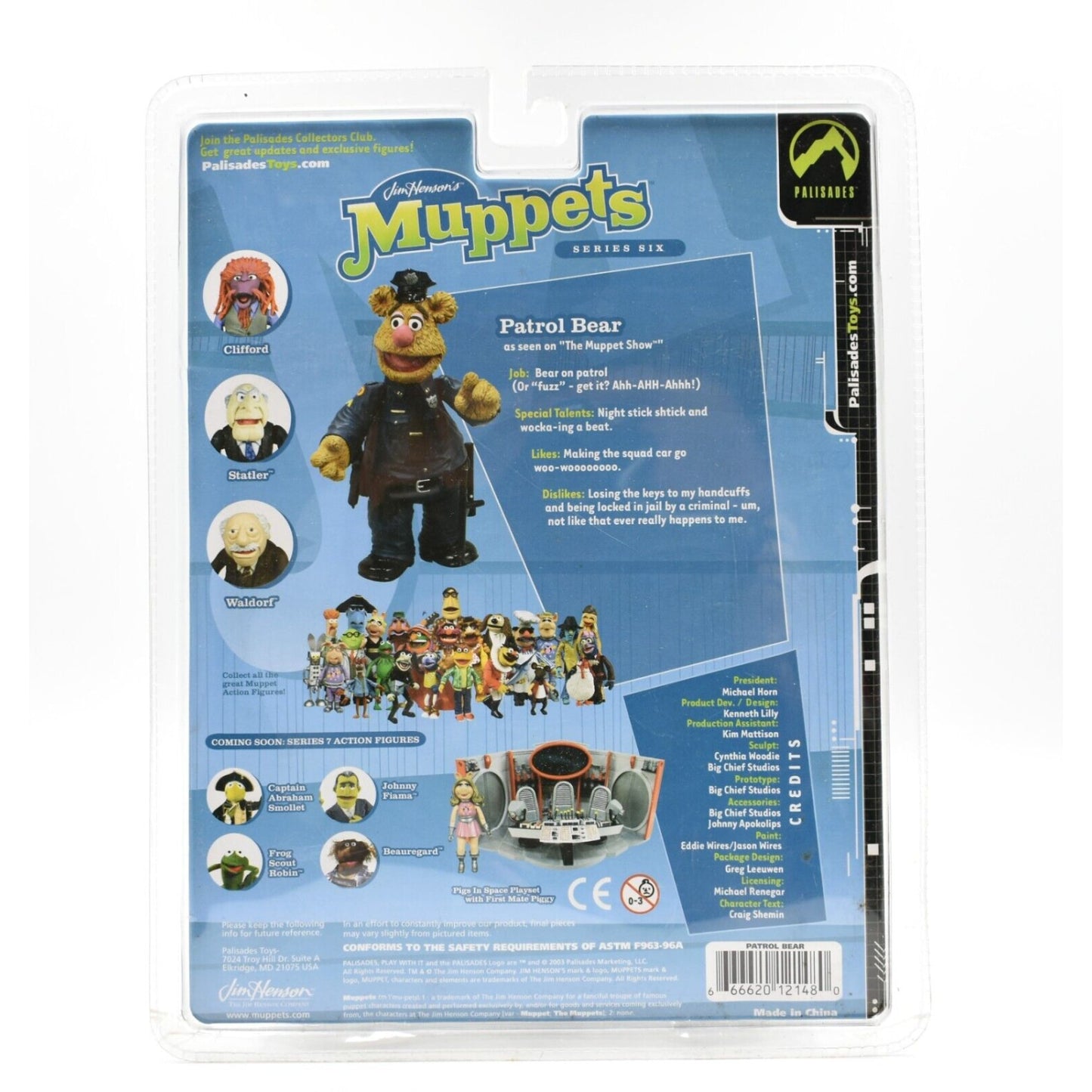 Jim Henson’s The Muppet Series 6 - Patrol Bear Fozzie Action Figure - Toys & Games:Action Figures & Accessories:Action Figures