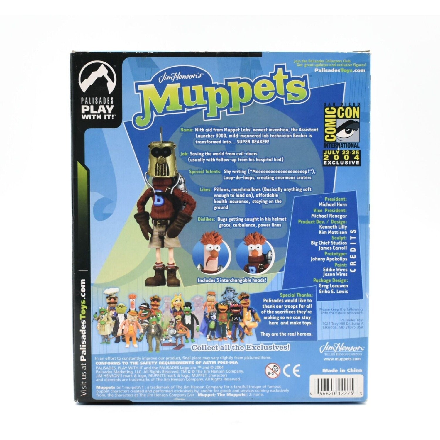 Jim Henson’s The Muppet - Super Beaker SDCC 2004 Exclusive Action Figure - Toys & Games:Action Figures & Accessories:Action Figures