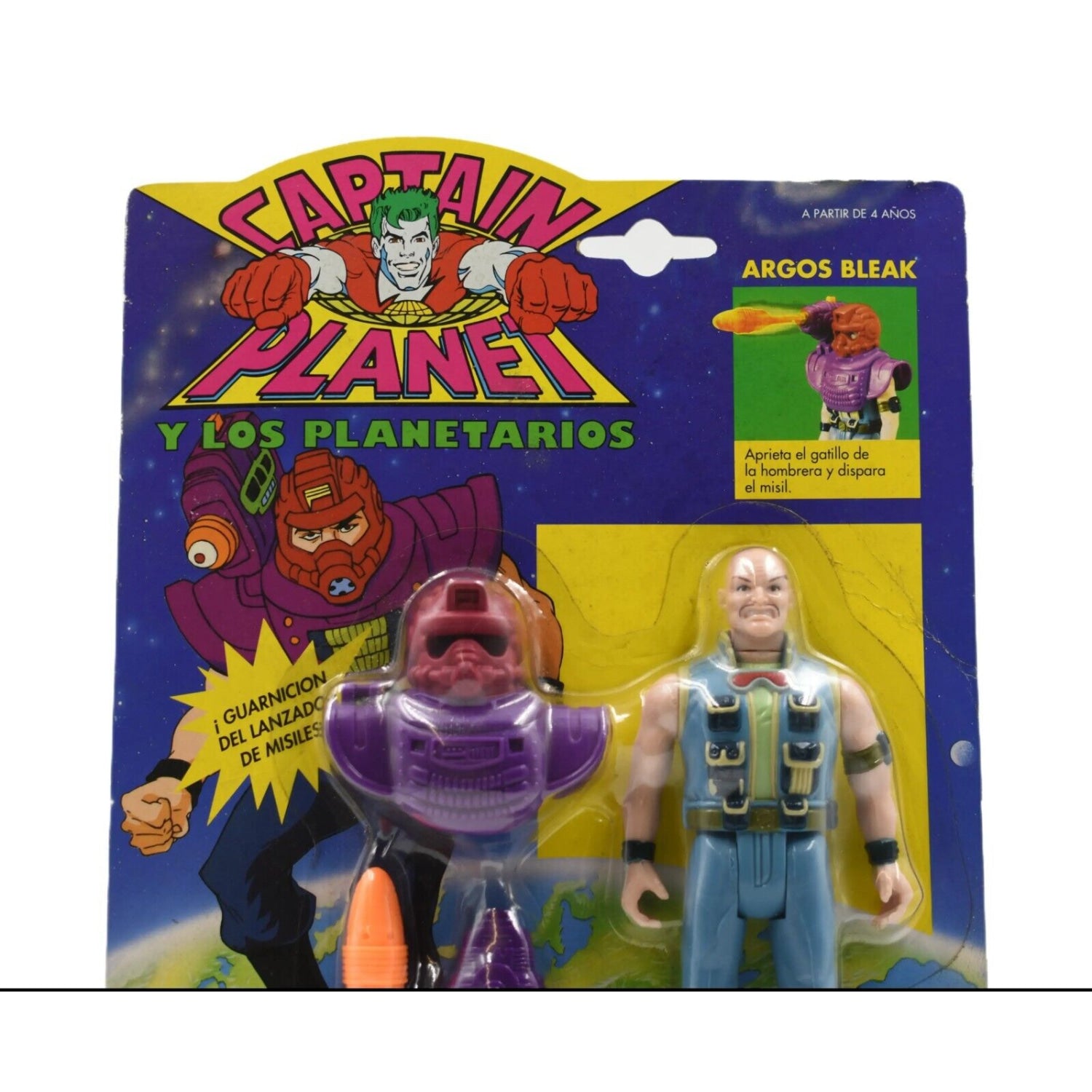 Kenner 1991 - Captain Planet - Argos Bleak Action Figure (EU Card) - Toys & Games:Action Figures & Accessories:Action Figures