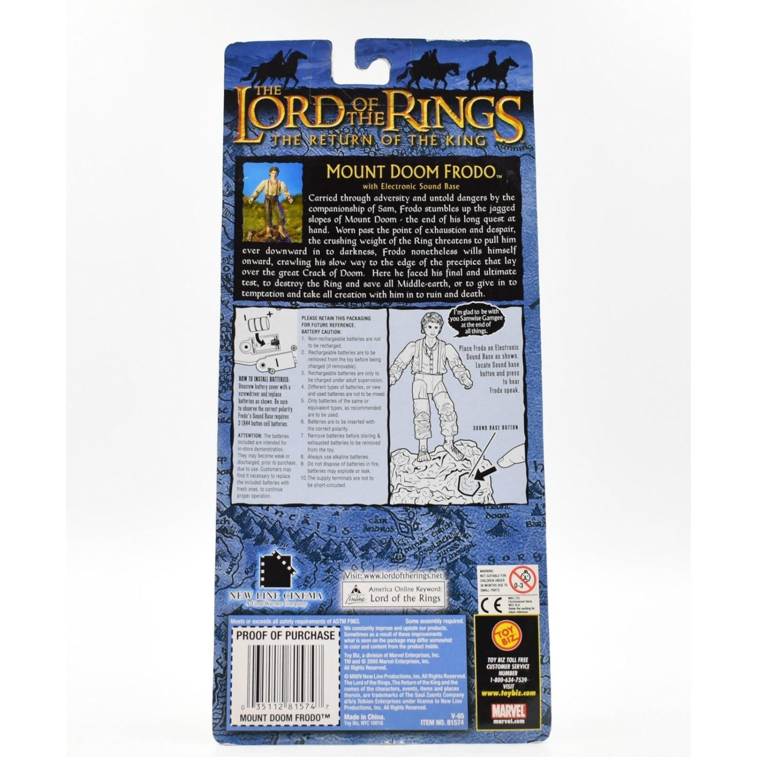 The Lord of The Rings Return of The King - Mount Doom Frodo Action Figure
