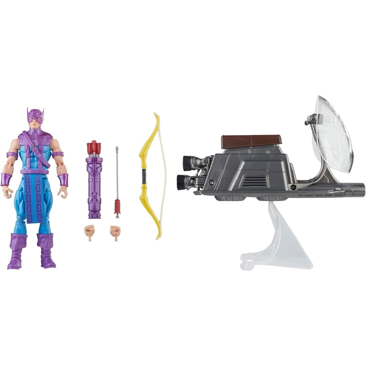 Marvel Legends 60th Anniversary - Hawkeye with Sky-Cycle Deluxe Action Figure - Toys & Games:Action Figures & Accessories:Action Figures