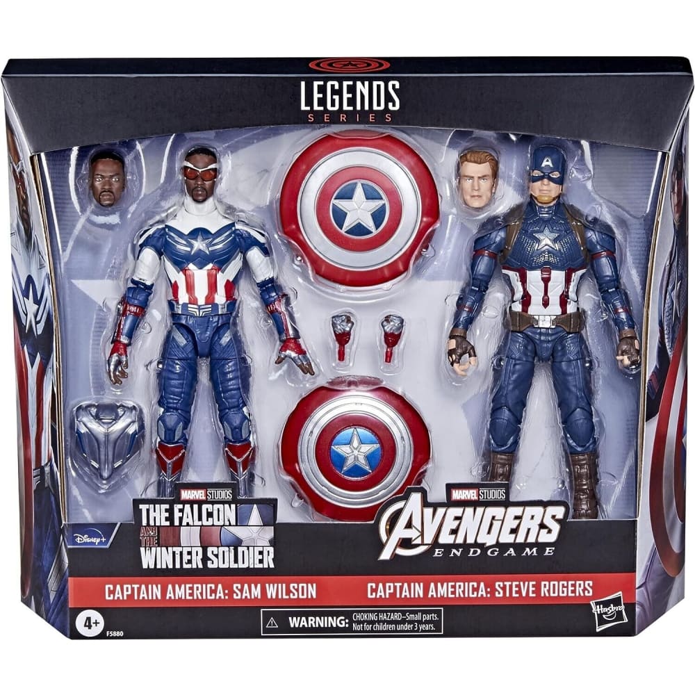 Marvel Legends Avengers End Game - Captain America Steve Rogers & Sam Wilson 2-Pack - Toys & Games:Action Figures & Accessories:Action
