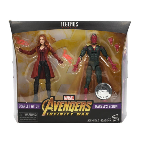 Marvel Legends Avengers Infinity War Scarlet Witch & Vision Action Figure 2-Pack - Toys & Games:Action Figures & Accessories:Action Figures