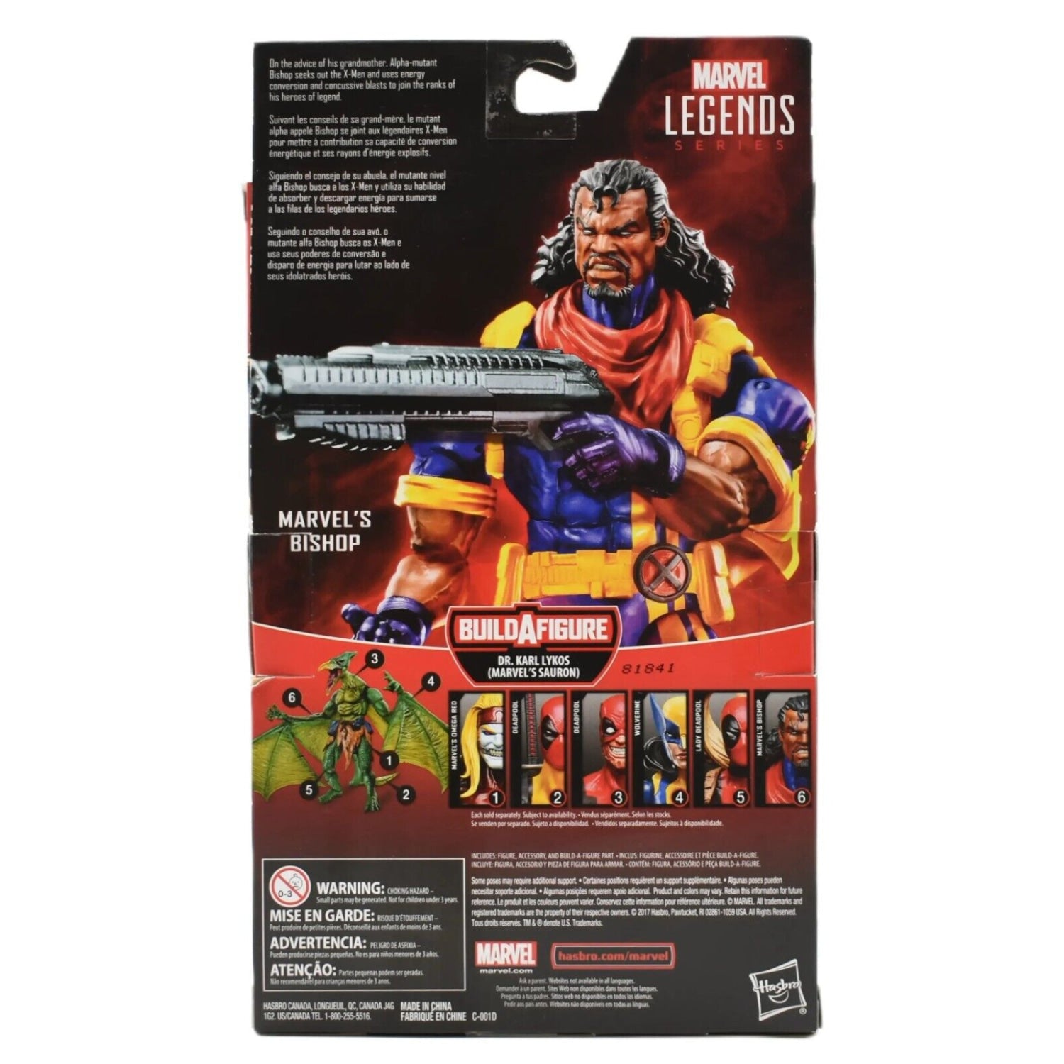 Marvel Legends Dr. Karl Lykos (Sauron) BAF Series - X-Men Bishop Action Figure - Toys & Games:Action Figures & Accessories:Action Figures