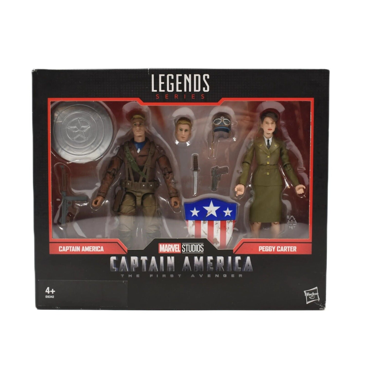 Marvel Legends First Avenger Captain America & Peggy Carter Action Figure 2-Pack - Toys & Games:Action Figures & Accessories:Action Figures