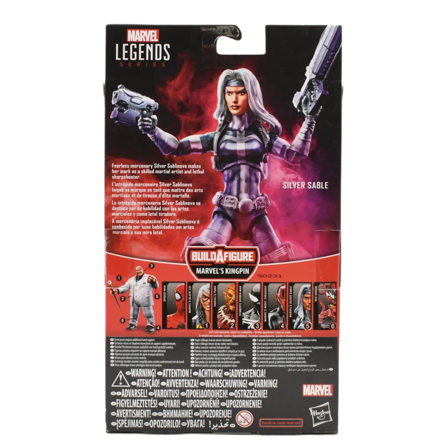 Marvel Legends Kingpin BAF Spider-Man Series - Silver Sable Action Figure - Toys & Games:Action Figures & Accessories:Action Figures