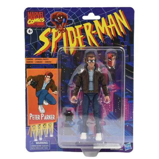 Marvel Legends Spider-Man Retro Wave - Peter Parker Action Figure - Toys & Games:Action Figures & Accessories:Action Figures