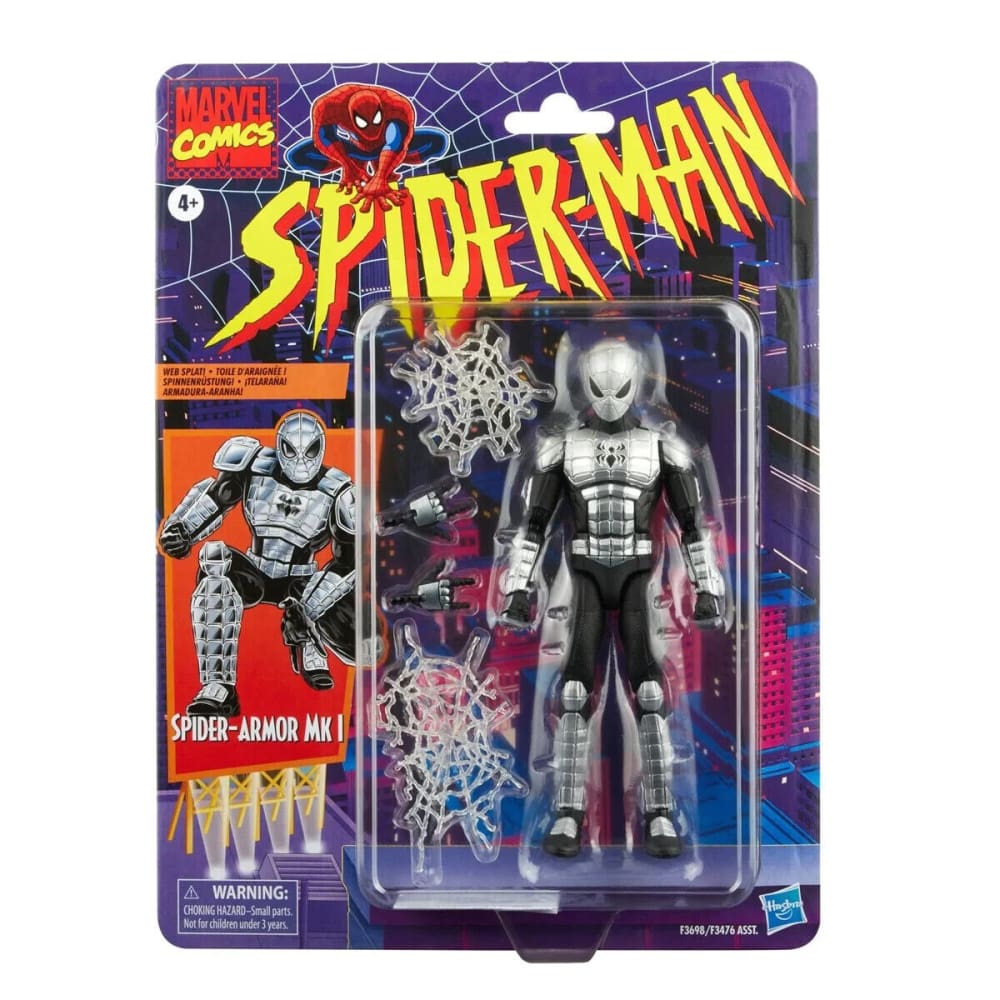 Marvel Legends Spider-Man Retro Wave Spider-Armor MK I Spider-Man Action Figure - Toys & Games:Action Figures & Accessories:Action Figures