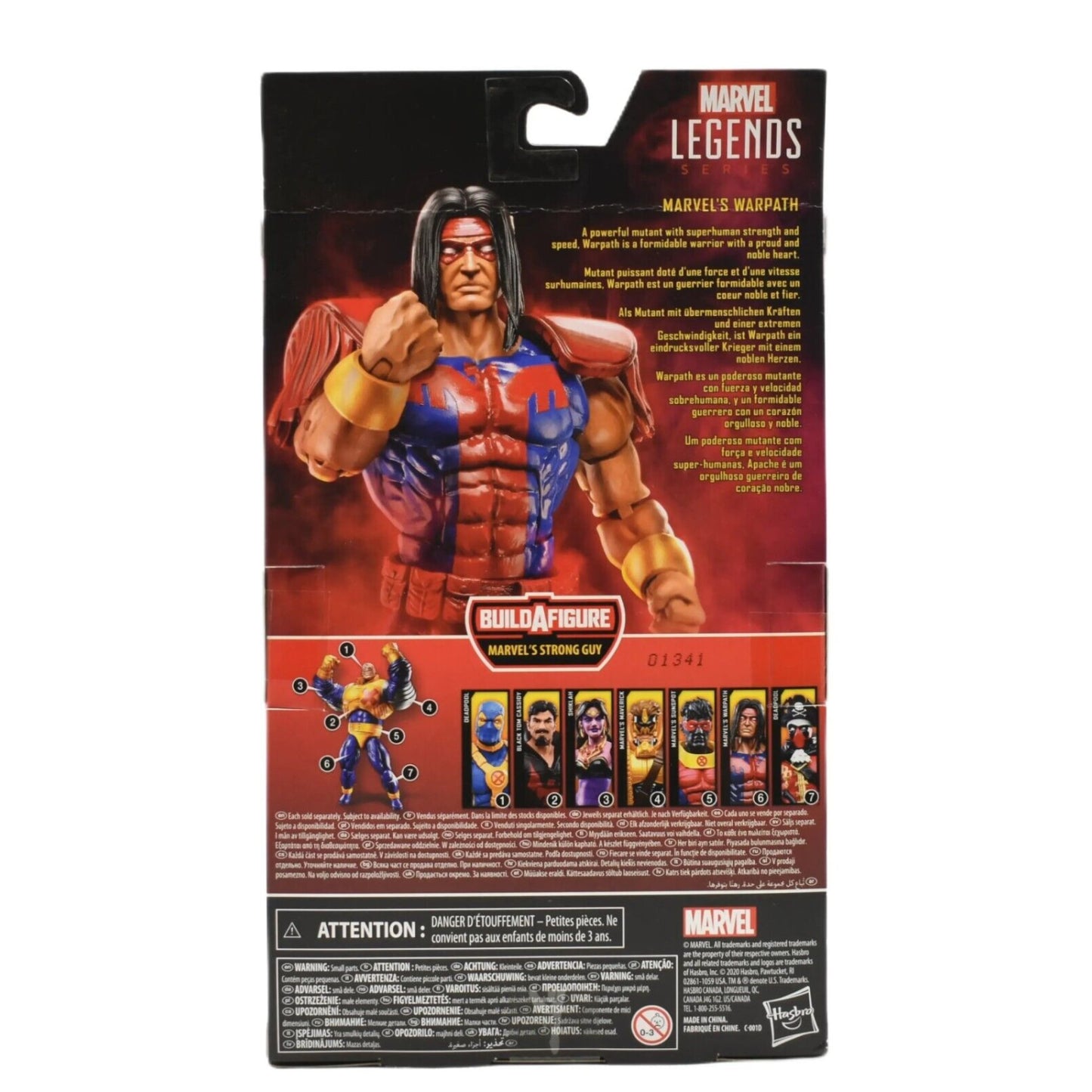 Marvel Legends Strong Guy BAF X-Force Series - Warpath Action Figure - Toys & Games:Action Figures & Accessories:Action Figures